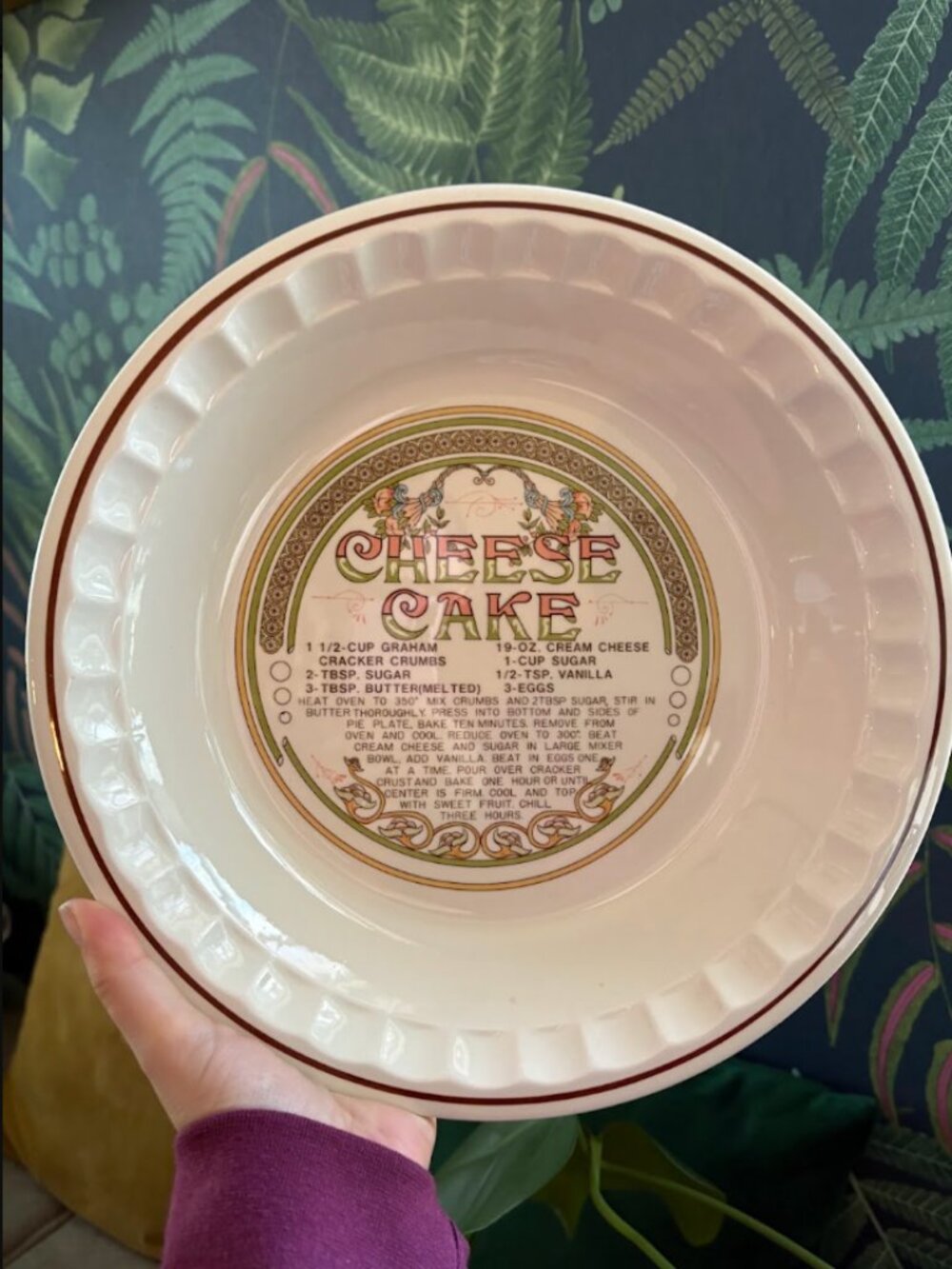 Manoir Collection Korea Vintage Cheesecake Recipe Ceramic Pie Pan